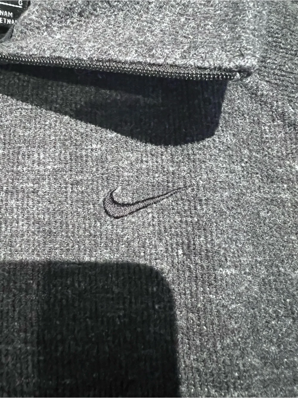 Nike Womens Dark Gray Quarter-Zip Sweater